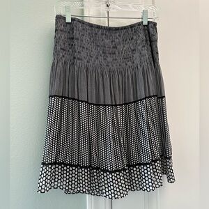 Max Studio Black & White Polka Dot Skirt, Pull On, Size M